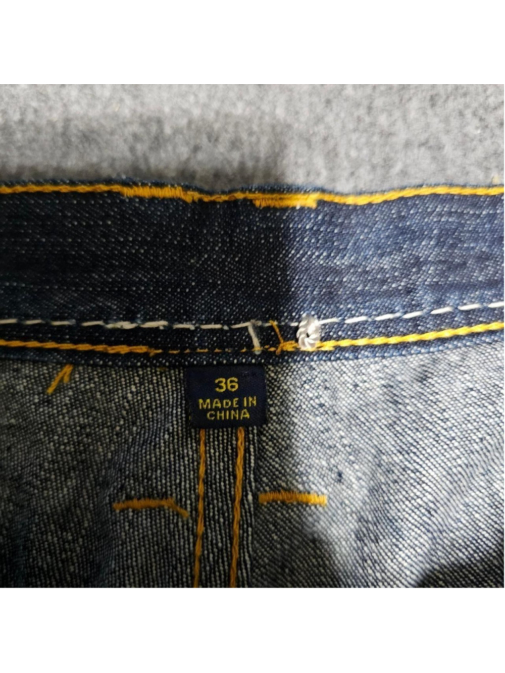 Vintage Karl Kani Baggy Denim Jorts Y2K Hip Hop Size 36 Blue - Picture 4 of 8